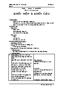 Giáo án Mĩ thuật Lớp 5 - Bài 4: Vẽ theo mẫu khối hộp và khối cầu - Trường Tiểu học B Nhà Bàng - Cao Thị Thanh Trúc