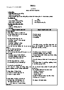 Giáo án Mĩ thuật Tiểu học - Tuần 2 - Năm học 2009-2010 (Bản đẹp)