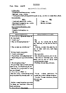 Giáo án Mĩ thuật Tiểu học - Tuần 24 (bản chuẩn)