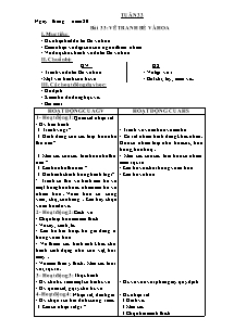 Giáo án Mĩ thuật Tiểu học - Tuần 33 (bản chuẩn)