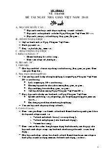 Giáo án Mĩ thuật Tiểu học - Vẽ tranh đè tài ngày nhà giáo Việt nam 20-11