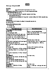 Giáo án Tiểu học -Tuần 1 đến 5 - Năm học 2007-2008