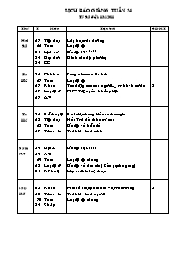 Giáo án Tiểu học - Tuần 34 - Năm học 2011-2012