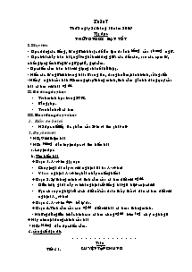 Giáo án Tiểu học -Tuần 7 - Năm học 2006-2007