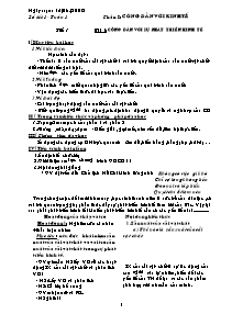 Giáo án Giáo dục công dân - Tuần 1 - Phần I: Công dân với kinh tế - Năm học 2009-2010