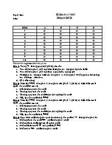 Giáo án giáo dục công dân - Đề kiểm tra 1 tiết (bản đẹp)