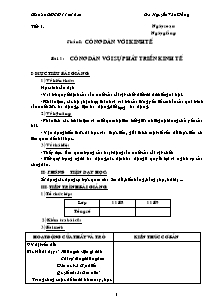 Giáo án Giáo dục công dân Lớp 11 - Nguyễn Văn Đồng