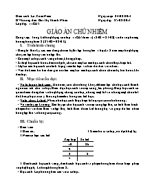 Giáo án Giáo dục công dân Lớp 12 - Giáo án chủ nhiệm - Năm học 2013-2014 - Bùi Thị Thanh Nhàn