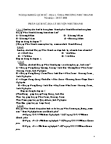 Giáo án Lịch sử Lớp 9 - Phần lịch sử, địa lí huyện Như Thanh - Năm học 2013-2014