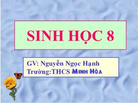 Bài giảng sinh học 8 - Tiết 54: Phản xạ không điều kiện và phản xạ có điều kiện - Nguyễn Ngọc Hạnh