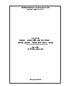 Chuyên đề Phương pháp tiếp cận thơ đường trong chương trình Ngữ Văn 7 - Năm học 2011-2012 - Trường THCS Đại Hóa