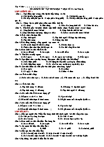 Đề cương ôn tập Sinh học Lớp 7 - Học kì 2 - Năm học 2013-2014