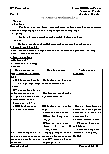 Giáo án môn Sinh học Lớp 8 - Tiết 37 đến 44 - Năm học 2013-2014 - Phạm Thị Hoa