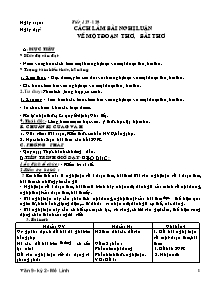 Giáo án Ngữ Văn 9 - Tiết 127 đến 161 - Mê Linh