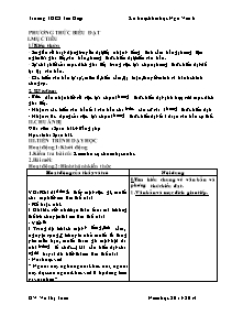 Giáo án Ngữ Văn Lớp 6 - Phương thức biểu đạt - Năm học 2013-2014 - Võ Thị Tuấn