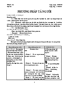 Giáo án Ngữ Văn Lớp 6 - Tiết 92: Phương pháp tả người - Năm học 2013-2014