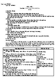 Giáo án Ngữ Văn Lớp 7 - Chương trình học kì 1 - Năm học 2012-2013