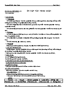 Giáo án Ngữ Văn Lớp 7 - Tiết 101: Ôn tập văn nghị luận - Năm học 2012-2013 - Nguyễn Thị Tuyết