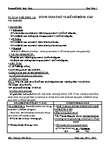 Giáo án Ngữ Văn Lớp 7 - Tiết 102: Dùng cụm chủ vị để mở rộng câu - Năm học 2012-2013 - Nguyễn Thị Tuyết