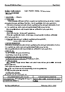 Giáo án Ngữ Văn Lớp 7 - Tiết 26: Sau phút chia li - Năm học 2012-2013 - Nguyễn Thị Tuyết