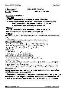 Giáo án Ngữ Văn Lớp 7 - Tiết 29: Qua đèo ngang - Năm học 2012-2013 - Nguyễn Thị Tuyết