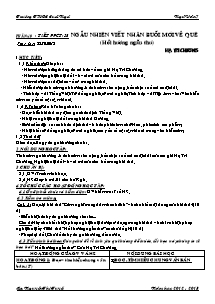 Giáo án Ngữ Văn Lớp 7 - Tiết 38: Ngẫu nhiên viết nhân buổi mới về quê (Hồi hương ngẫu hứng) - Năm học 2012-2013 - Nguyễn Thị Tuyết