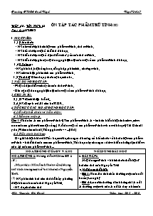 Giáo án Ngữ Văn Lớp 7 - Tiết 63: Ôn tập tác phẩm trữ tình (Tiếp theo) - Năm học 2012-2013 - Nguyễn Thị Tuyết