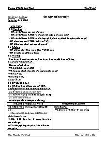 Giáo án Ngữ Văn Lớp 7 - Tiết 64: Ôn tập Tiếng Việt - Năm học 2012-2013 - Nguyễn Thị Tuyết