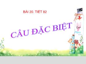 Giáo án Ngữ Văn Lớp 7 - Tiết 82, Bài 20: Câu đặc biệt