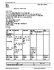 Giáo án Ngữ Văn Lớp 7 - Tiết 90: Kiểm tra Tiếng Việt - Năm học 2010-2011