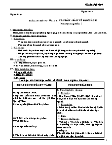 Giáo án Ngữ Văn Lớp 9 - Chương trình học kì 2