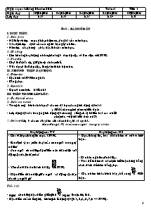 Giáo án Sinh học Lớp 8 - Chương trình cả năm