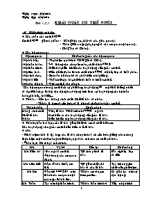 Giáo án Sinh học Lớp 8 - Năm học 2011-2012