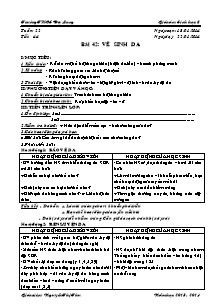 Giáo án Sinh học Lớp 8 - Tiết 44, Bài 42: Vệ sinh da - Năm học 2013-2014 - Nguyễn Thị Thu