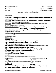 Giáo án Sinh học Lớp 9 - Tiết 50, Bài 48: Quần thể người - Năm học 2013-2014 - Nguyễn Thị Thu