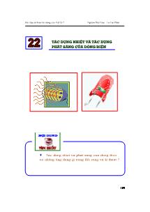 Bài tập cơ bản và nâng cao Vật Lý Lớp 7 - Bài 22: Tác dụng nhiệt và tác dụng phát sáng của dòng điện - Nguyễn Đức Hiệp