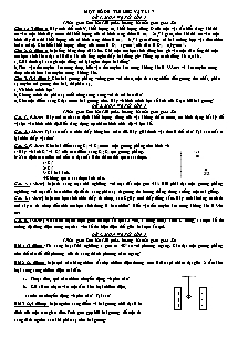 Bộ đề thi học sinh giỏi môn Vật Lí Lớp 7 - Học kì 2