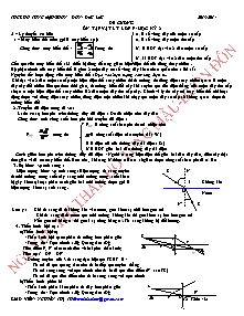 Đề cương ôn tập Vật Lý Lớp 9 - Học kỳ 2