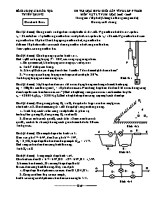 Đề thi học sinh giỏi Cấp tỉnh môn Vật Lý Lớp 9 - Sở giáo dục và đào tạo Tuyên Quang