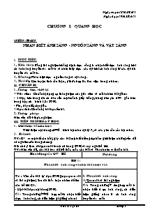 Giáo án môn Vật Lí Lớp 7 - Chương trình cả năm - Năm học 2013-2014