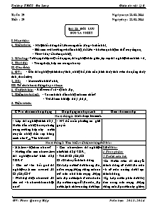 Giáo án Vật Lý Lớp 8 - Tiết 29, Bài 23: Đối lưu bức xạ nhiệt - Năm học 2013-2014 - Phan Quang Hiệp