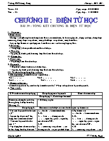Giáo án Vật Lý Lớp 8 - Tiết 45, Bài 39: Tổng kết chương 3 - Điện từ học - Năm học 2013-2014 - Ngũ Thị Thuận