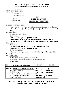 Giáo án Mĩ thuật Lớp 6 - Chương trình cả năm - Năm học 2009-2010 - Phạm Hồng Công