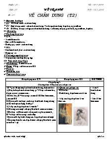 Giáo án Mĩ thuật Lớp 8 - Tiết 21, Bài 21: Vẽ tranh chân dung (Tiết 2) - Năm học 2013-2014 - Trần Bích Thuỷ