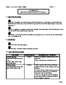 Giáo án Thể dục Khối 6 - Bản đẹp 3 cột - Năm học 2008-2009