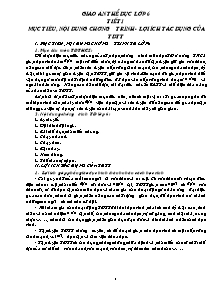 Giáo án Thể dục Khối 6 - Chương trình cả năm - Năm học 2009-2010 (Bản đep)