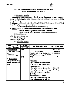 Giáo án Thể dục Khối 6 - Tiết 1 đến 8