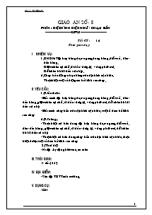 Giáo án Thể dục Khối 6 - Tiết 16