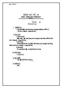 Giáo án Thể dục Khối 6 - Tiết 31: Đội hình đội ngũ - Năm học 2012-2013