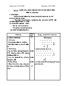 Giáo án Thể dục Khối 6 - Tiết 35 và 36 - Năm học 2013-2014